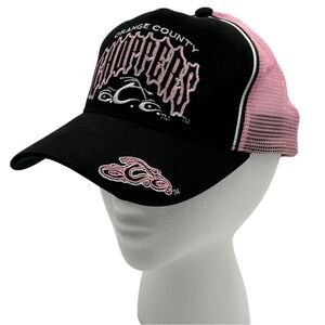 OCC Orange County Choppers Women Ball Cap One Size Snap Back Embroidery Moto Y2k